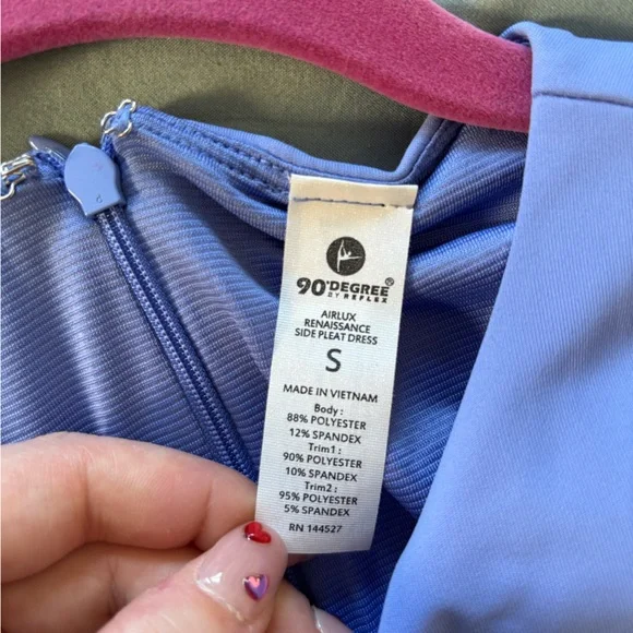 90 Degree By Reflex Backless Blue Dress - Picture 4 of 6